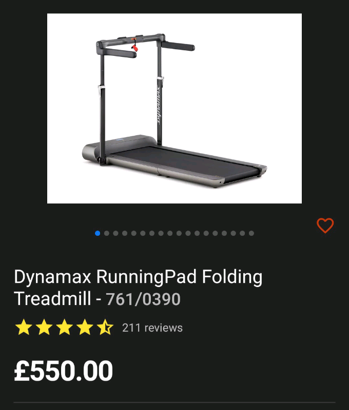 dynamax runningpad folding treadmill